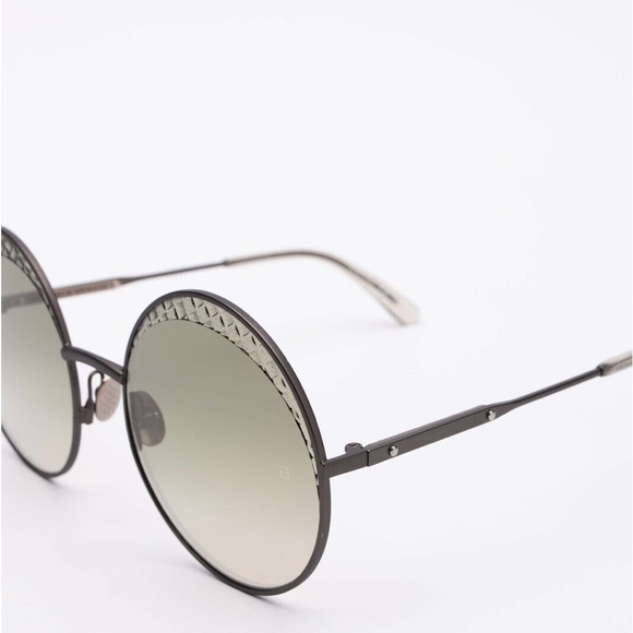 NEW Bottega Veneta Round Sunglasses Green Tinted